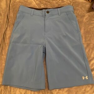Under Armour Blue Matchplay Shorts - Youth 14 - Good Condition